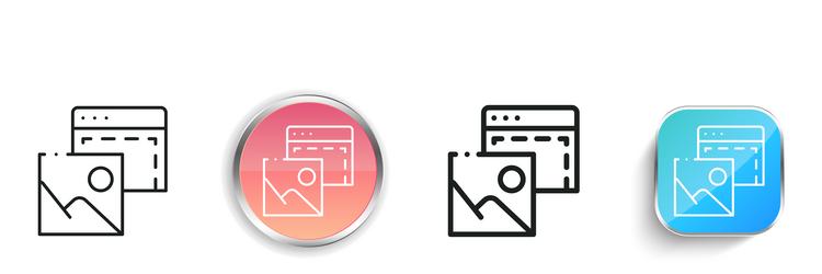 image icon thin linear regular and button style vector image