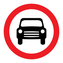 no motor vehicles vector