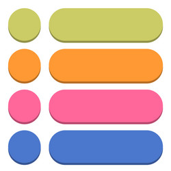 flat blank icon empty internet color button vector image