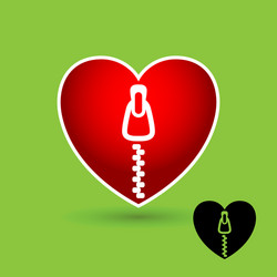 Heart with lightning icon emblem for web design vector