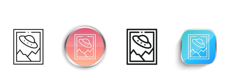 image icon thin linear regular and button style vector image