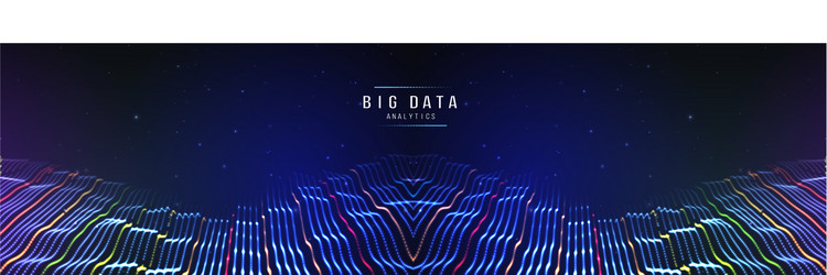 big data visualization background 3d vector image