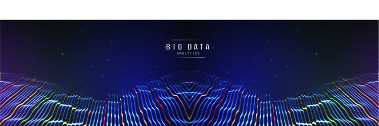 Big data visualization background 3d vector