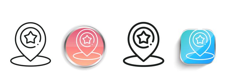 favorite icon thin linear regular and button vector image