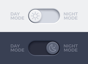 dark mode and light toggle switch buttons vector image