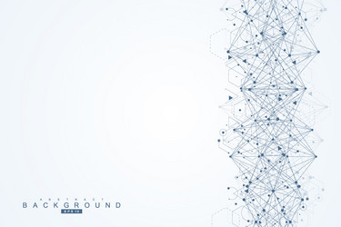 Geometric abstract background with connected line vector