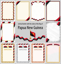vertical frame and border with papua new guinea vector image