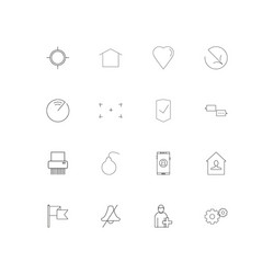 web linear thin icons set outlined simple vector image