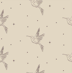 abstract background seamless pattern color bird vector image