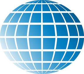 Blue background with globe Royalty Free Vector Image