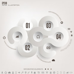 cloud computing background with web icons social vector image