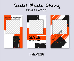 Grunge minimal shape template set design elements vector
