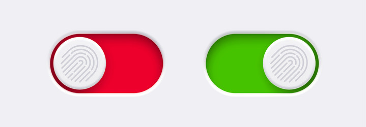 lock and unlock toggle switch buttons vector image