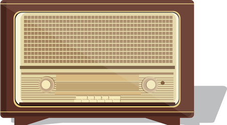 Old radio Royalty Free Vector Image - VectorStock