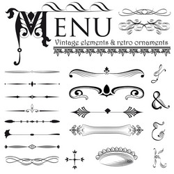 Vintage monograms and borders Royalty Free Vector Image