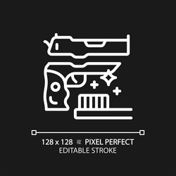 2d thin line pixel perfect simple white clay Vector Image