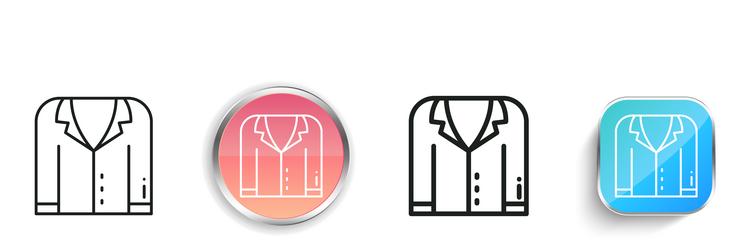 coat icon thin linear regular and button style vector image