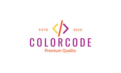 code or coding programmer abstract logo design vector