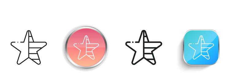 favorite icon thin linear regular and button vector image