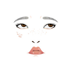 freckles face vector