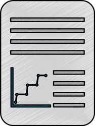 document paper file with graph diagram business vector image