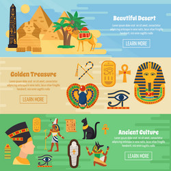 egypt banners set vector