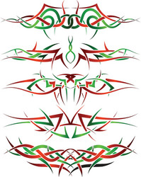 Tattoos set vector