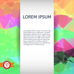 abstract colorful triangles background vector image