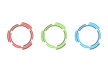 circle concepts with three color option vector image