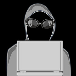 Hacker for computer vector