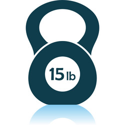 Kettlebell icon on white background simple Vector Image