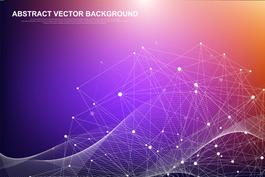 abstract plexus background with connected lines vector image