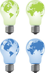 Earth Globe with Green Foliage Royalty Free Vector Image