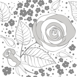 Seamless floral hand draw pattern Royalty Free Vector Image