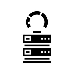 power usage effectiveness meter glyph icon vector image
