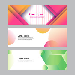 Abstract modern green banner design web template Vector Image