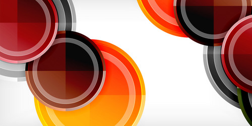 abstract design features overlapping circles vector image