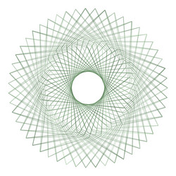 Abstract spirograph element vector