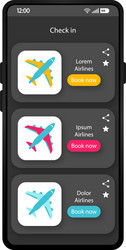 Check-In App Smartphone Interface vector image