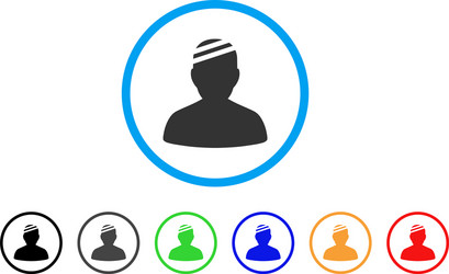 Patient vaccination rounded icon Royalty Free Vector Image