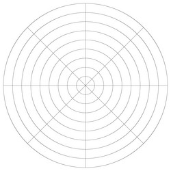 polar circular grid mesh pie chart graph element vector image