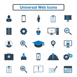 universal web icon set flat style eps vector image