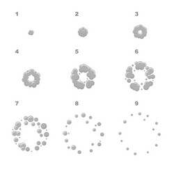 explode animation sequence cartoon explosion vector image