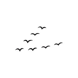 Flying Bird Silhouettes Vector Image