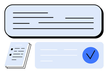 checklist with completed items and stack of papers vector image