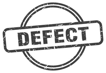 Defect stamp label round grunge sign Royalty Free Vector