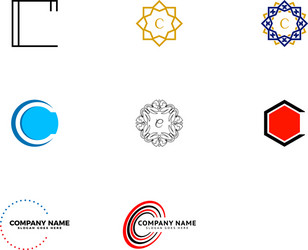 Set initial letter tp logo template design Vector Image