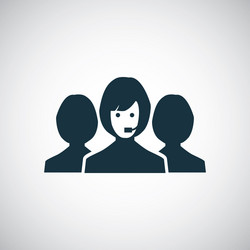support team icon for web and ui on white vector image