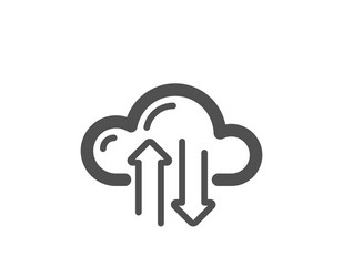 cloud computing sync icon internet data storage vector image