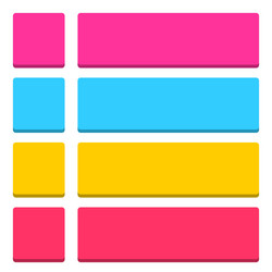 flat blank icon empty internet color button vector image